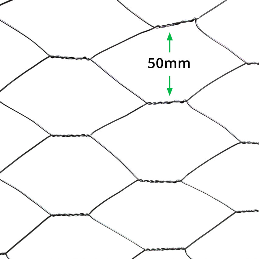 50mm-ECONOMY-Chicken Wire-Netting-(H60cm-x-L10m)-19g-hole-size