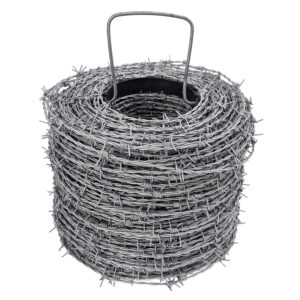 1.6mm-High-Tensile-Galvanised-Barbed-Wire-200m-Coil-front-handle