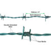 2.5mm-High-Tensile-Galvanised-Barbed-Wire-measurements-diagram-green