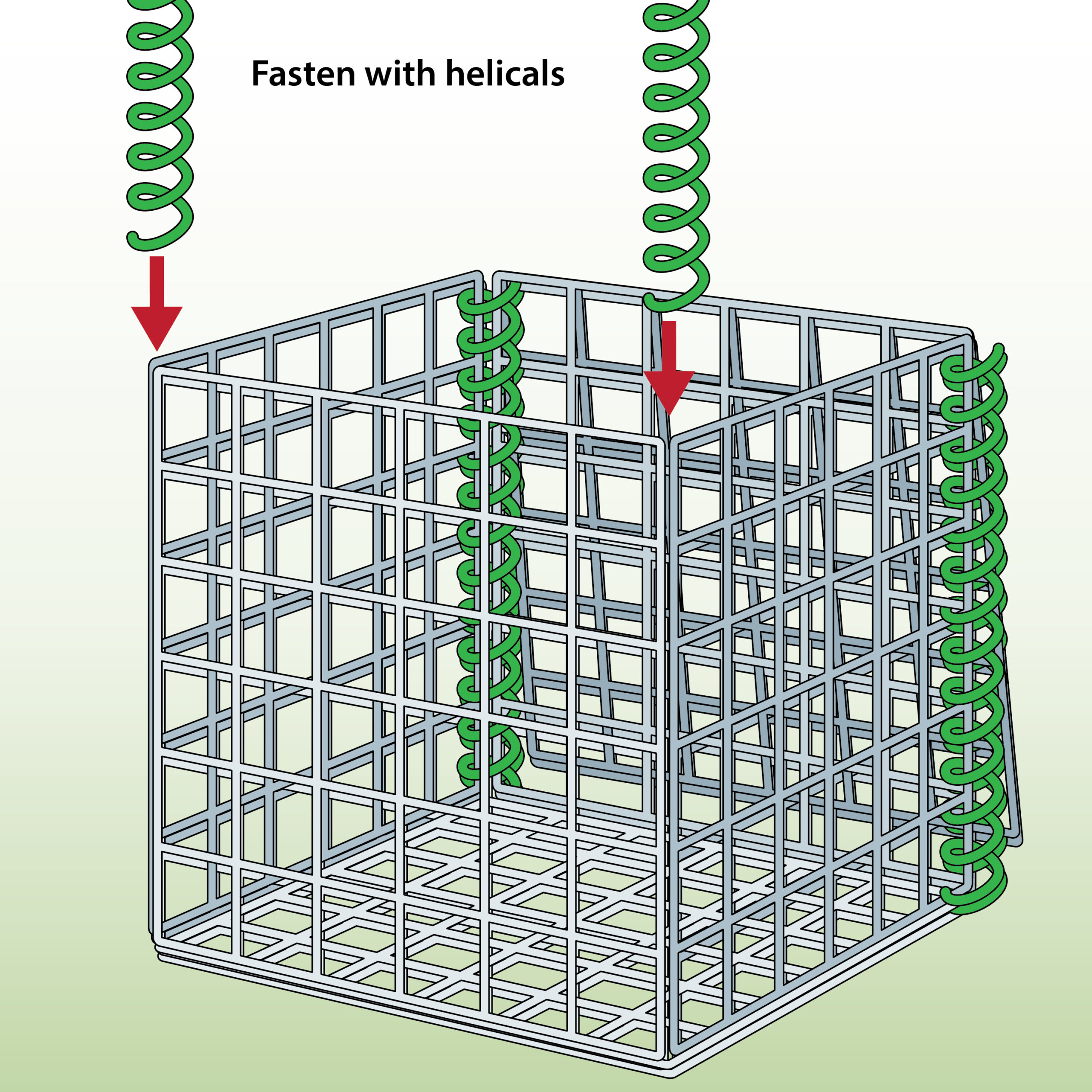 How to Lace Gabion Baskets (PRINTABLE PDF) Wire Fence