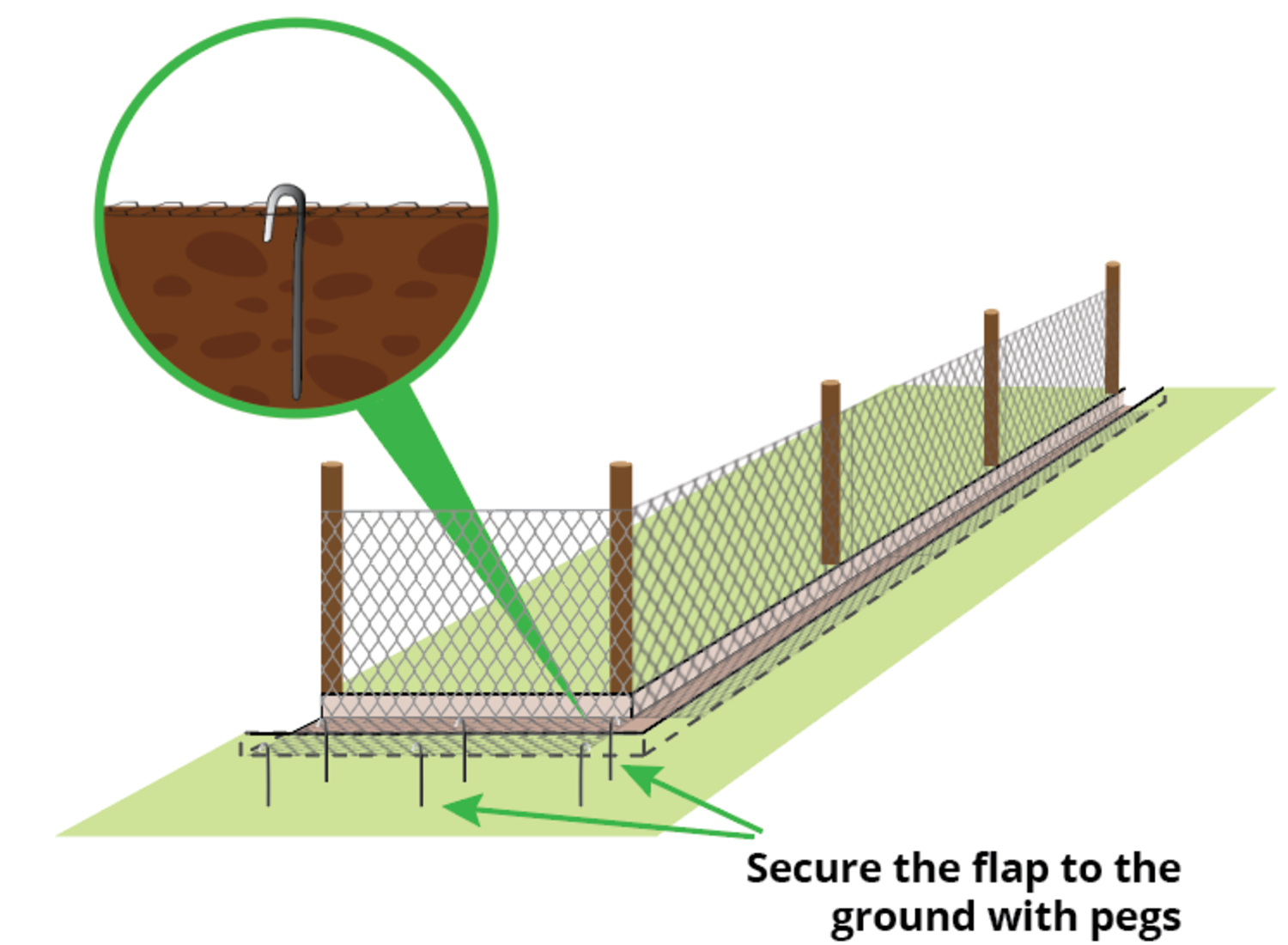 fixing-badger-fence-with-pegs