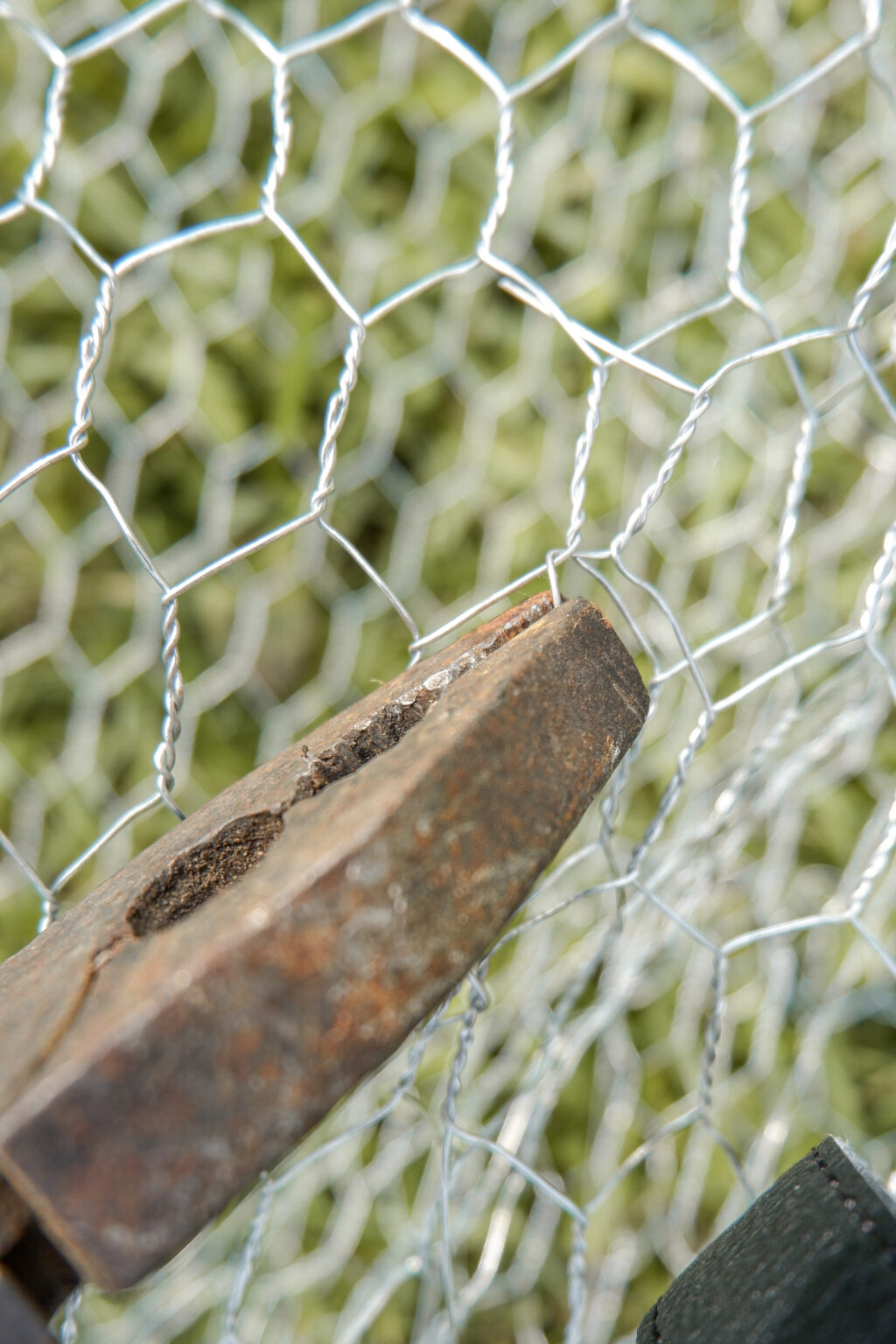 shaping-chicken-wire-with-plier