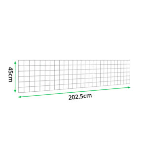 PVC-L202.5cm-x-H45cm-Welded-Gabion-Panel-(4.3mm-dia)-measurements