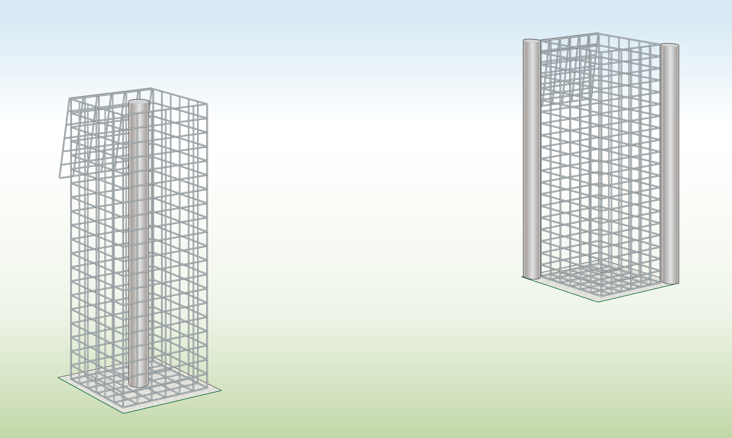 install-gabion-pillars-with-support-posts-diagram