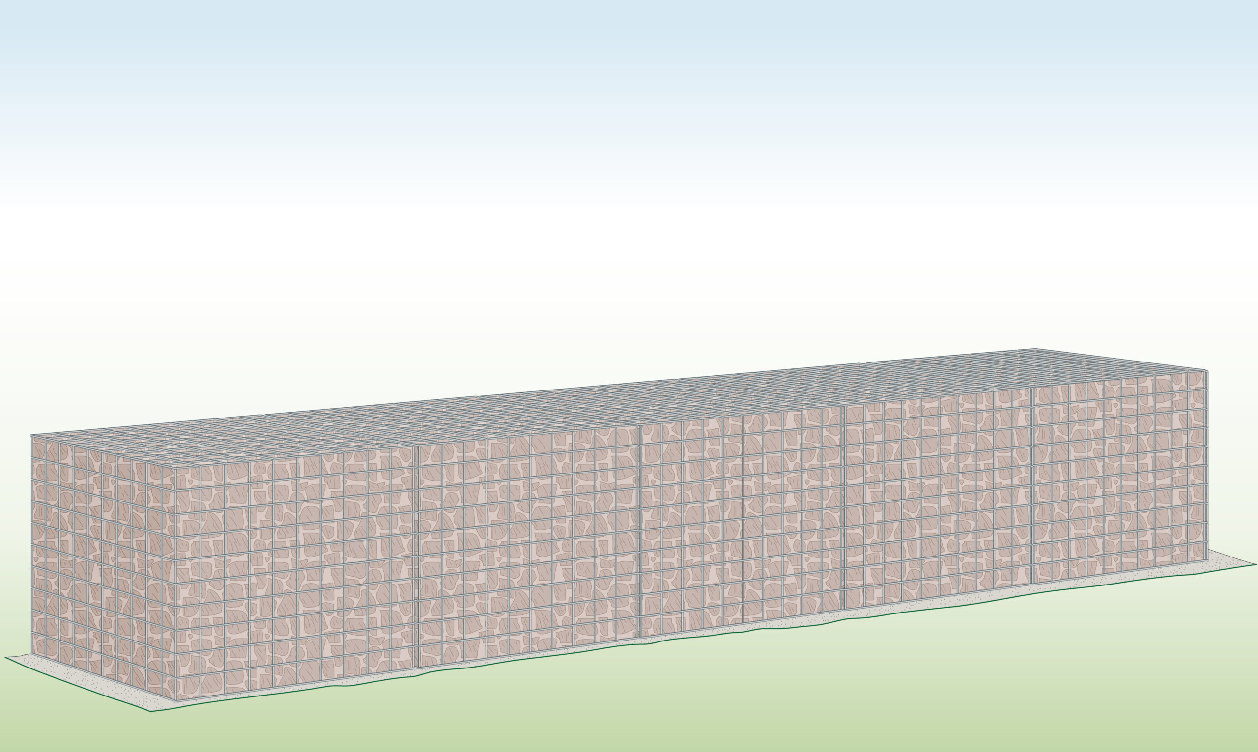 finshed-freestanding-gabion-wall-1m-tall