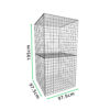 L97.5cm-D97.5cm-H195cm-Gabion-Wall-Kit-diagonal-with-measurements