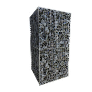 L97.5cm-D97.5cm-H195cm-Gabion-Wall-Kit-diagonal-with-stones