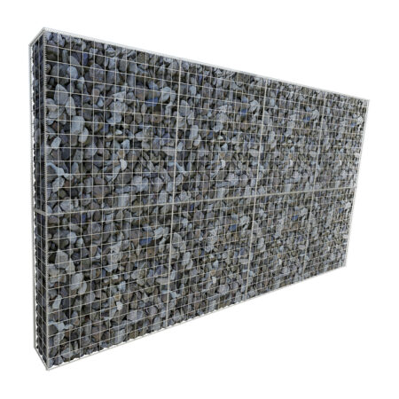 L390cm-D22.5cm-H195cm-Gabion-Wall-Kit-diagonal-with-stones