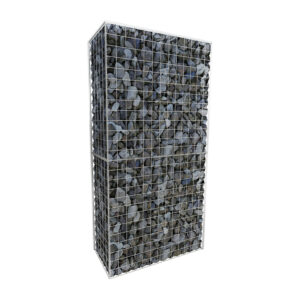 L97.5cm-D45cm-H195cm-Gabion-Wall-Kit-diagonal-with-stones