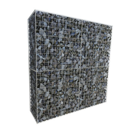 L195cm-D45cm-H195cm-Gabion-Wall-Kit-diagonal-with-stones