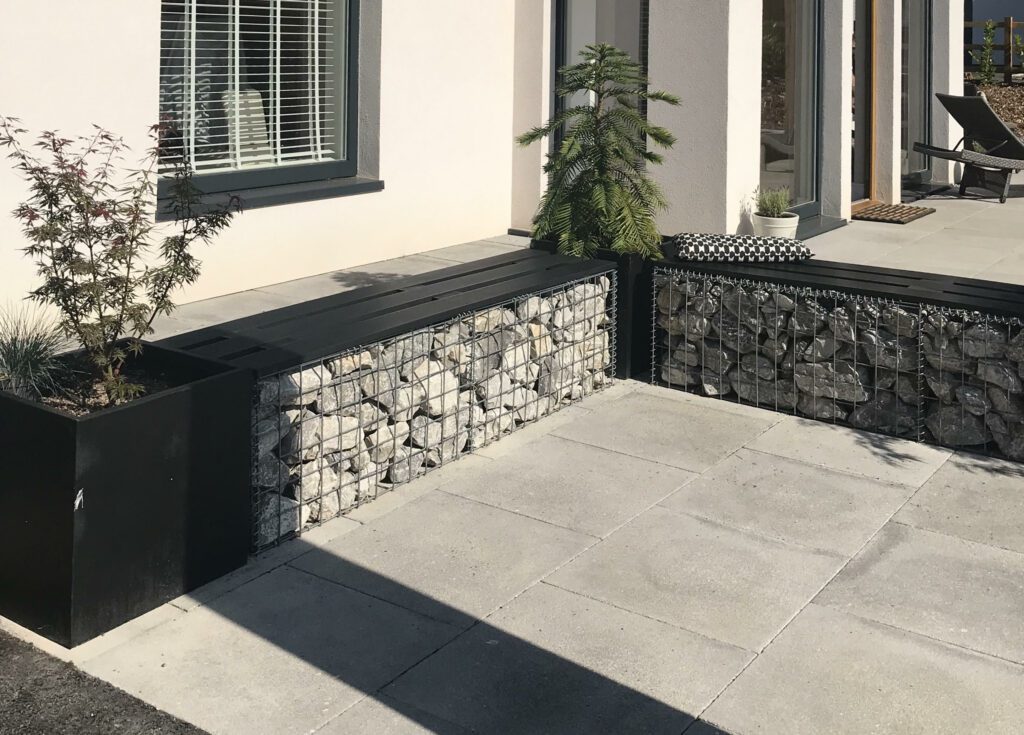 black-gabion-bench