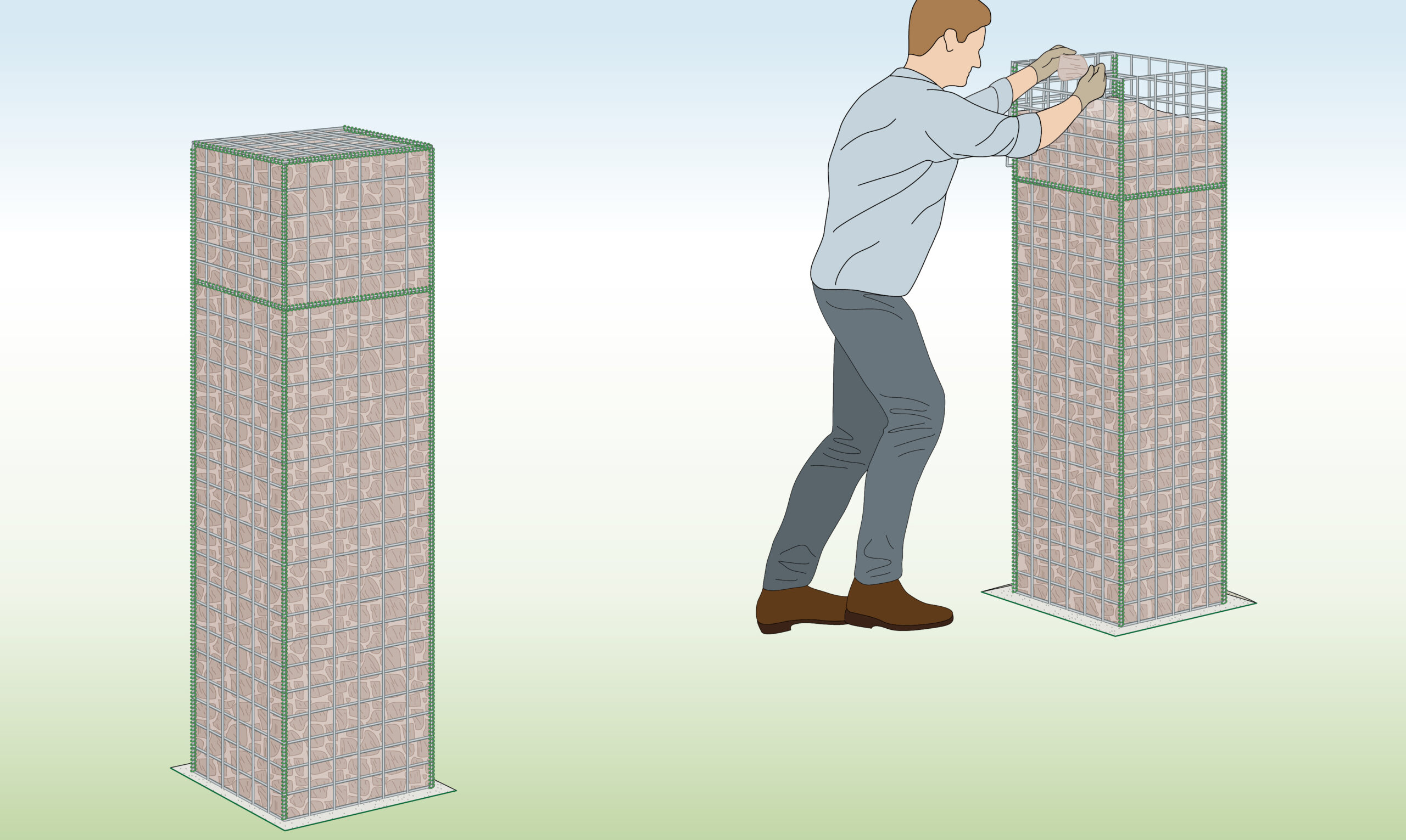 add-top-basket-to-gabion-columns-and-fill-with-with-rocks-diagram