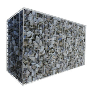 L195cm-D45cm-H97.5cm-Gabion-Wall-Kit-diagonal-with-rocks