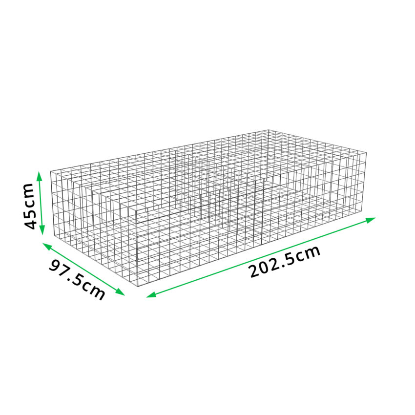 L202.5cm-D97.5cm-H45cm-Welded-Gabion-with-measurements