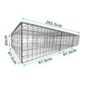 L292.5cm-D97.5cm-H45cm-Gabion-Wall-Kit-diagonal-with-measurements