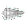 L487.5cm-D97.5cm-H45cm-Gabion-Wall-Kit-diagonal-with-measurements