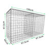 L195cm-D45cm-H97.5cm-Gabion-Wall-Kit-diagonal-with-measurements