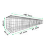 L487.5cm-D45cm-H45cm-Gabion-Wall-Kit-diagonal-with-measurements