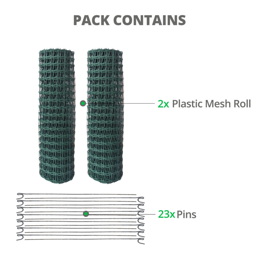 Medium Green Plastic Portable Dog Fence Kit Wire Fence