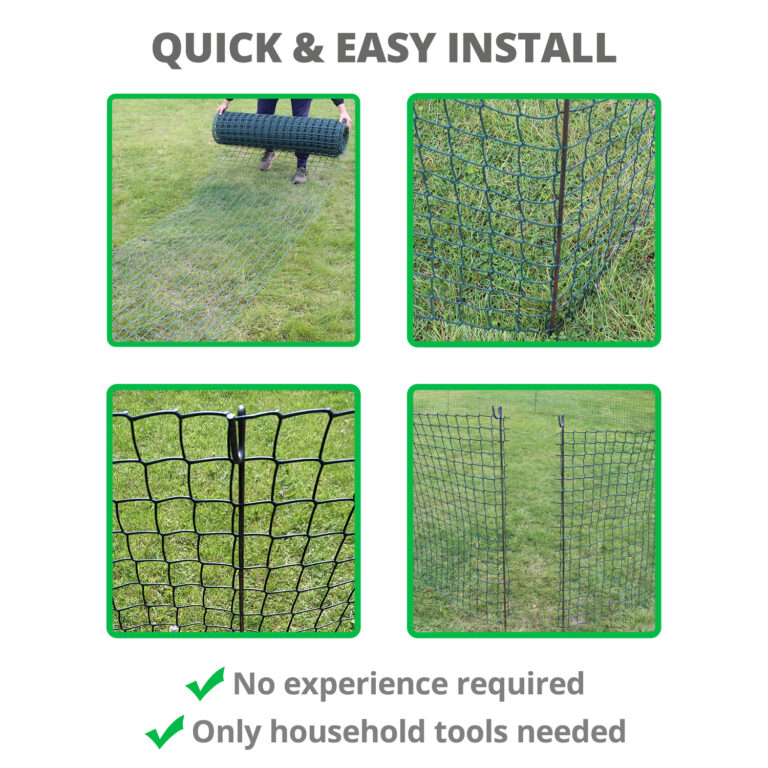 Medium Green Plastic Portable Dog Fence Kit Wire Fence