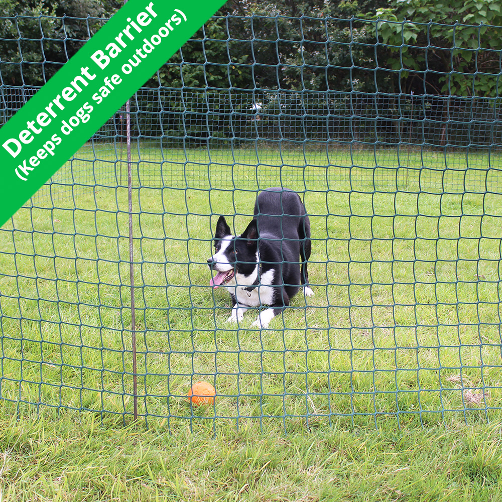 Medium Green Plastic Portable Dog Fence Kit Wire Fence