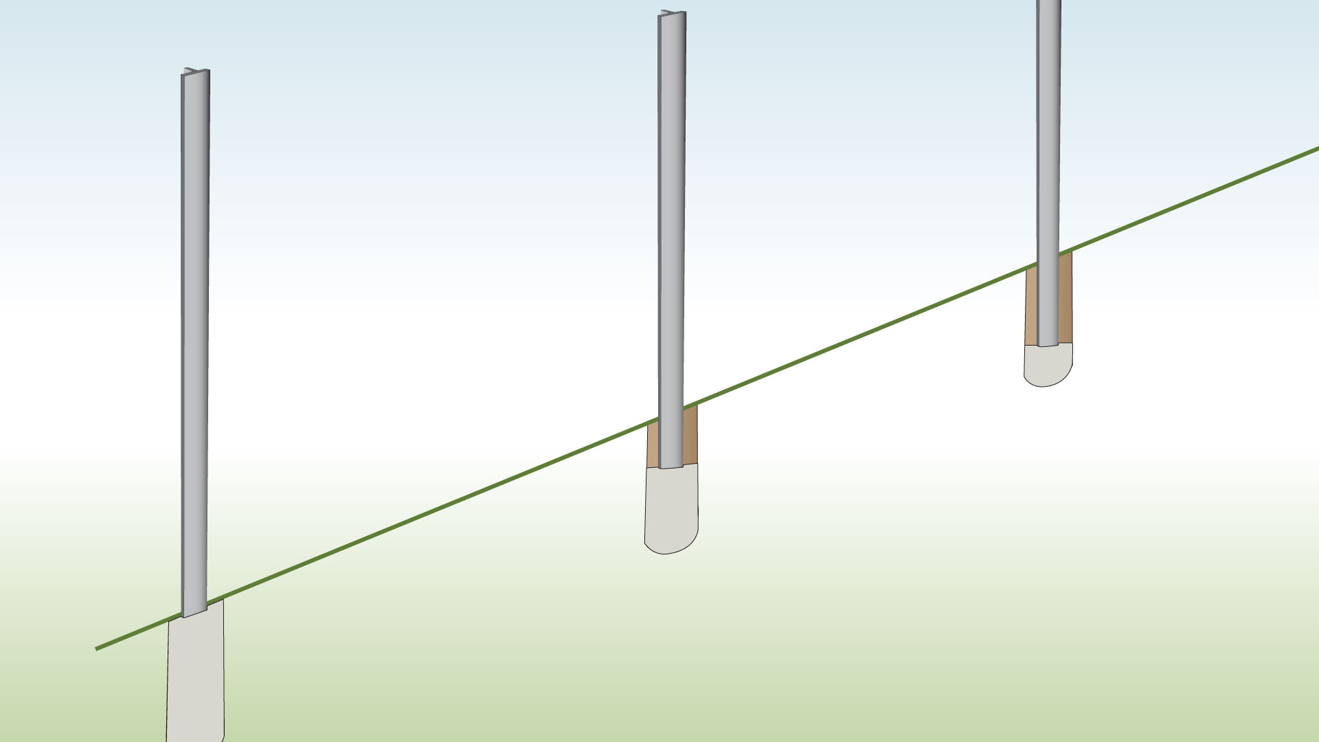 set-T-Posts-in-concrete