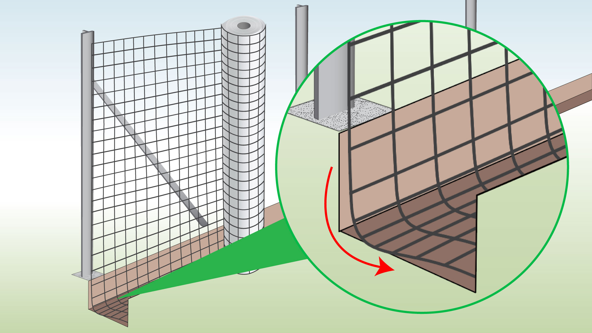 unroll-and-bend-mesh