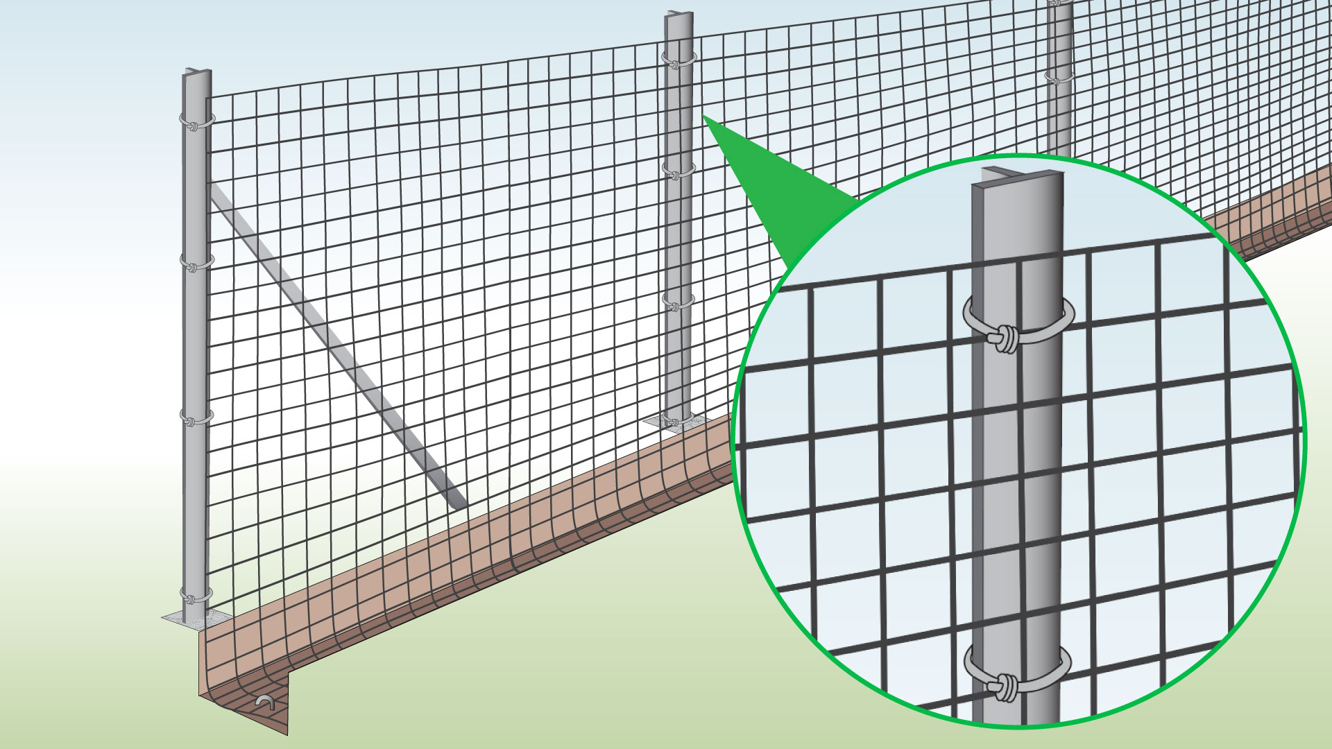 attach-mesh-to-middle-posts