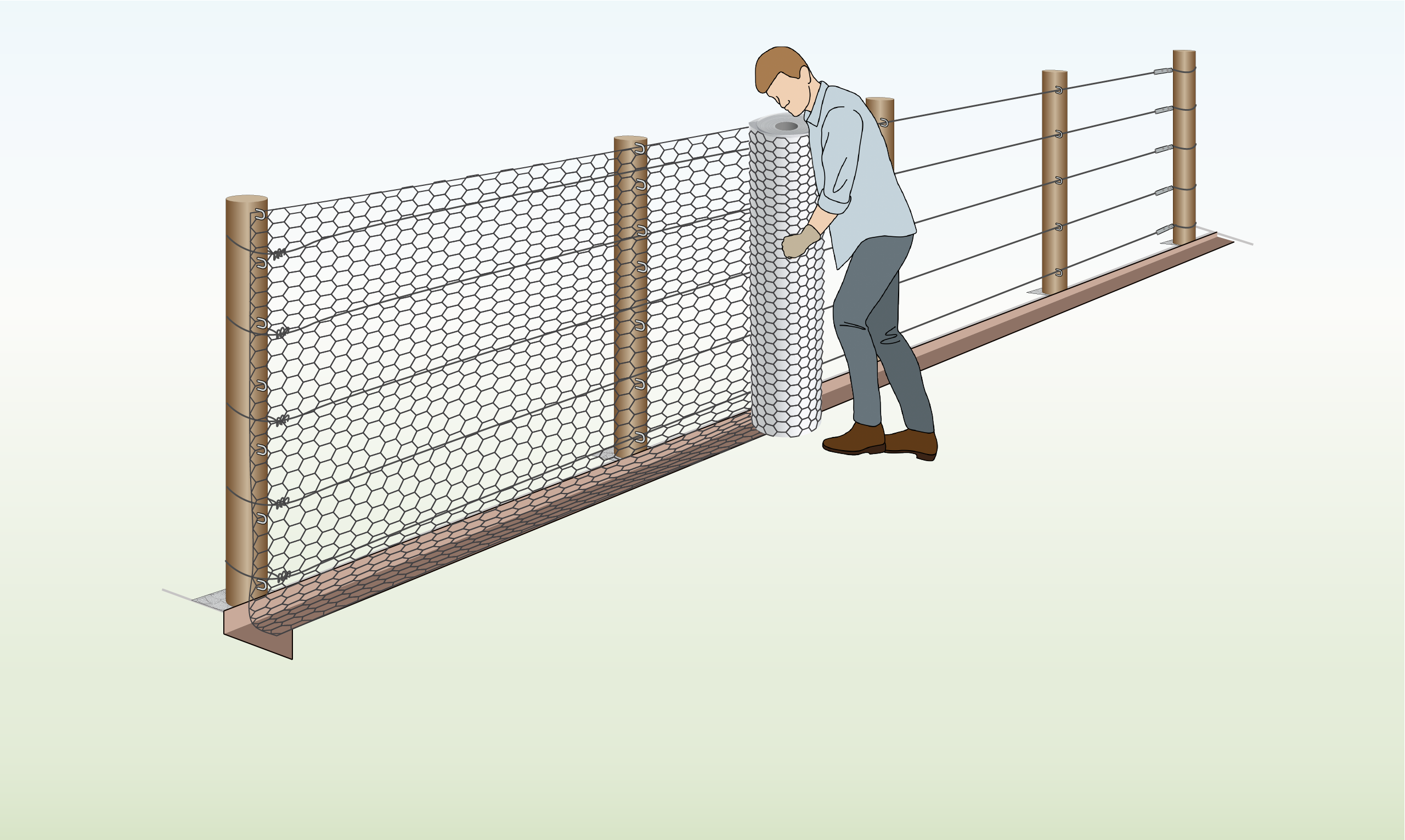 attaching-poultry-fencing