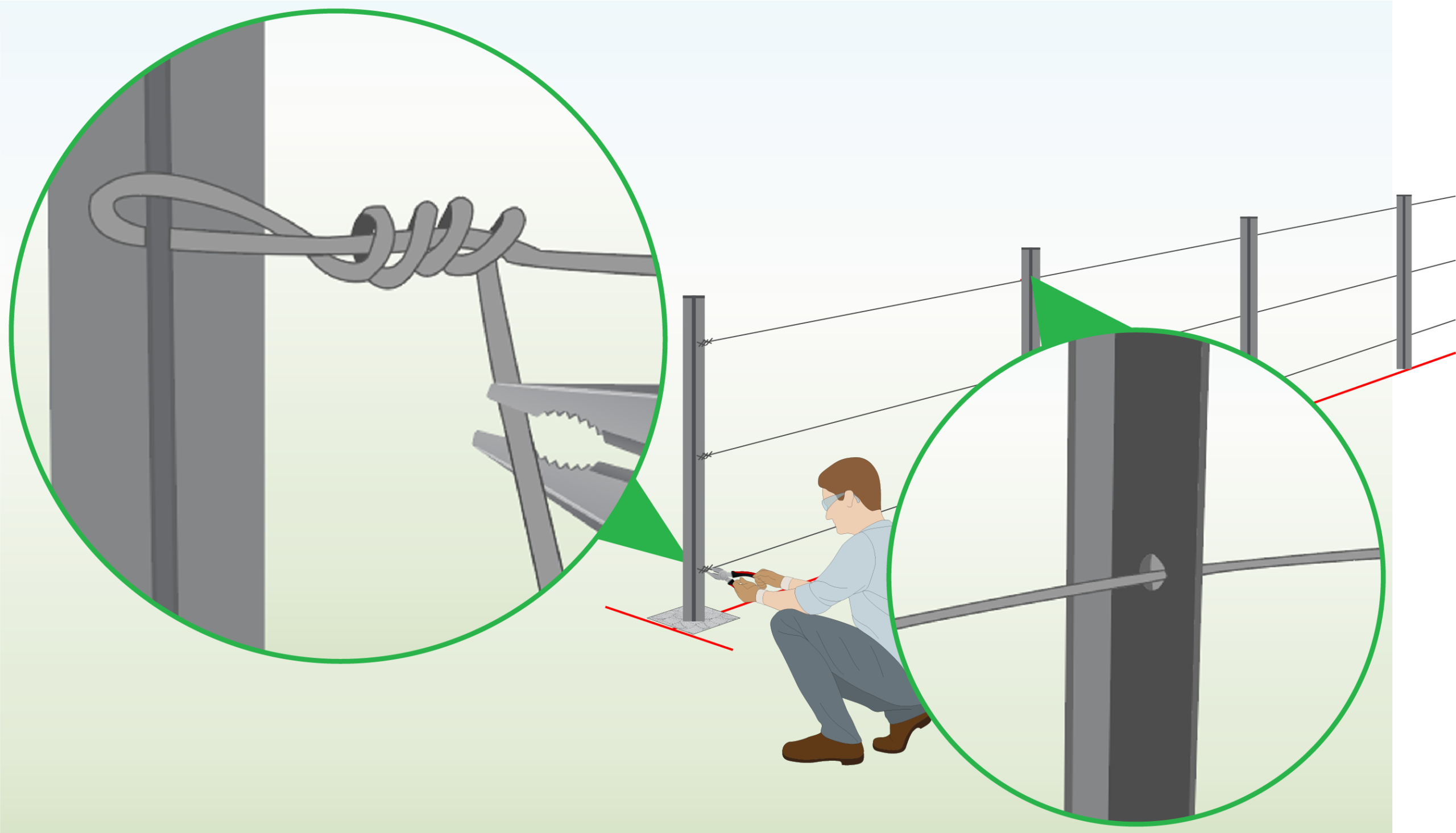 install-tensioning-wire
